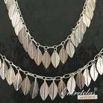 Cadena zamack hojas plata
