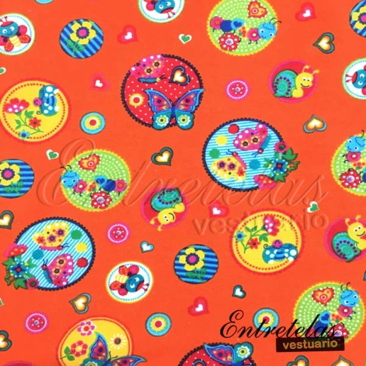 Punto Camiseta Maripositas naranja
