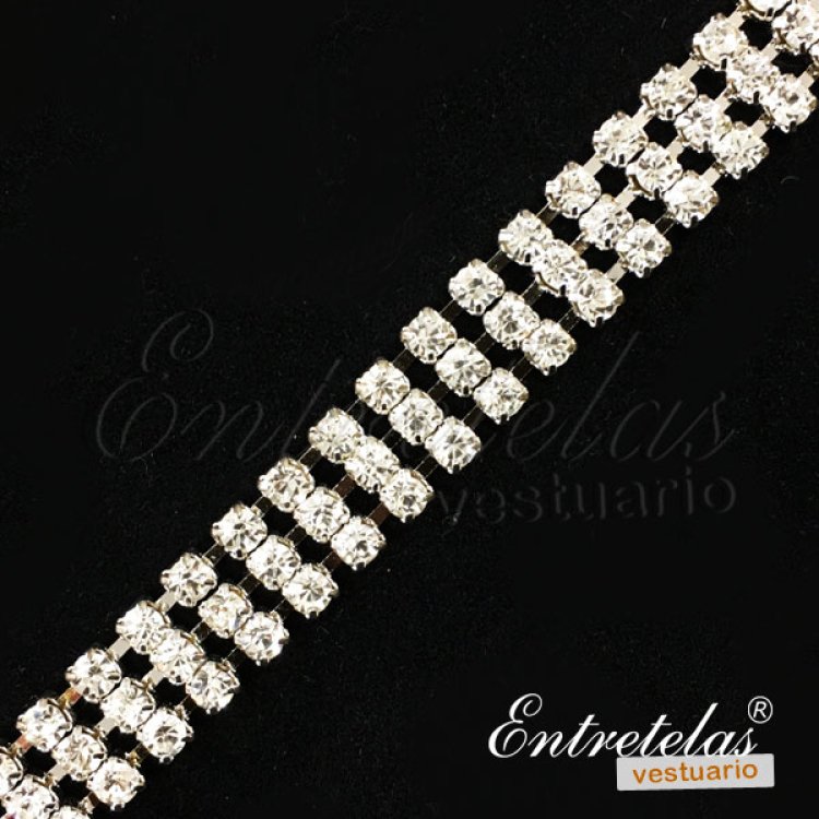 Cadena strass triple