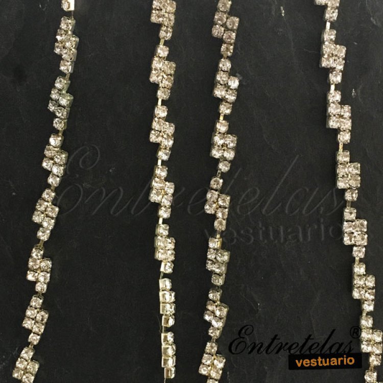 Strass zig zag