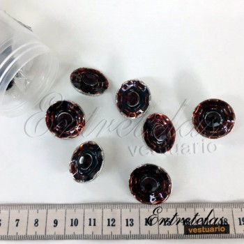 Botn swarovski rojo 25mm