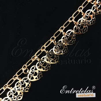 Cadena zamack corazones