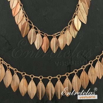 Cadena zamack hojas oro viejo