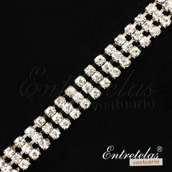 Cadena strass triple