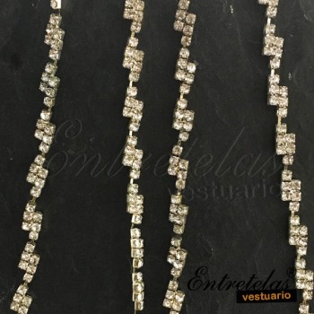 Strass zig zag
